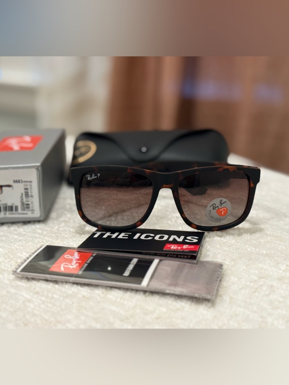 Ray-Ban RB4165 Justin Polarized Sunglasses Tortoise